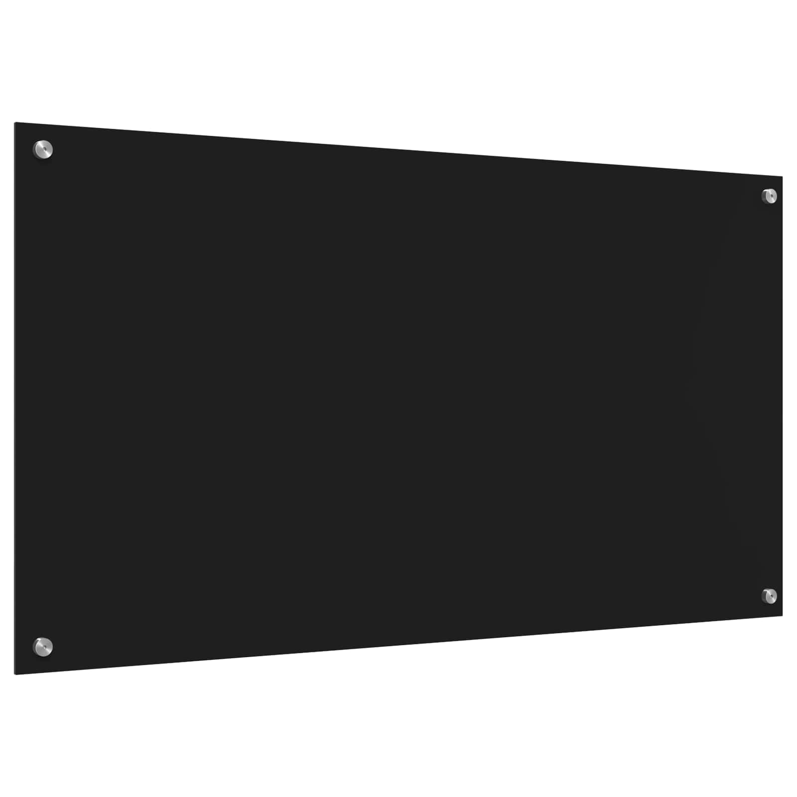 vidaXL Kitchen Backsplash Black 110 x 60 cm Tempered Glass 4