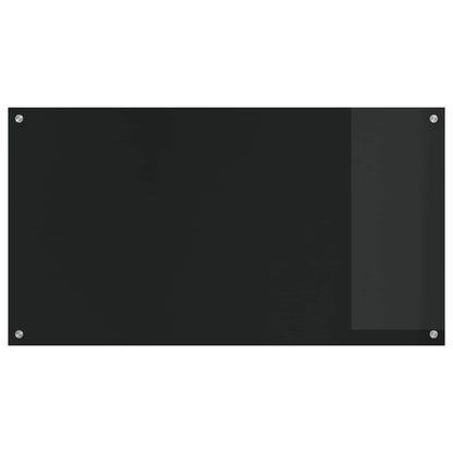 vidaXL Kitchen Backsplash Black 110 x 60 cm Tempered Glass 2