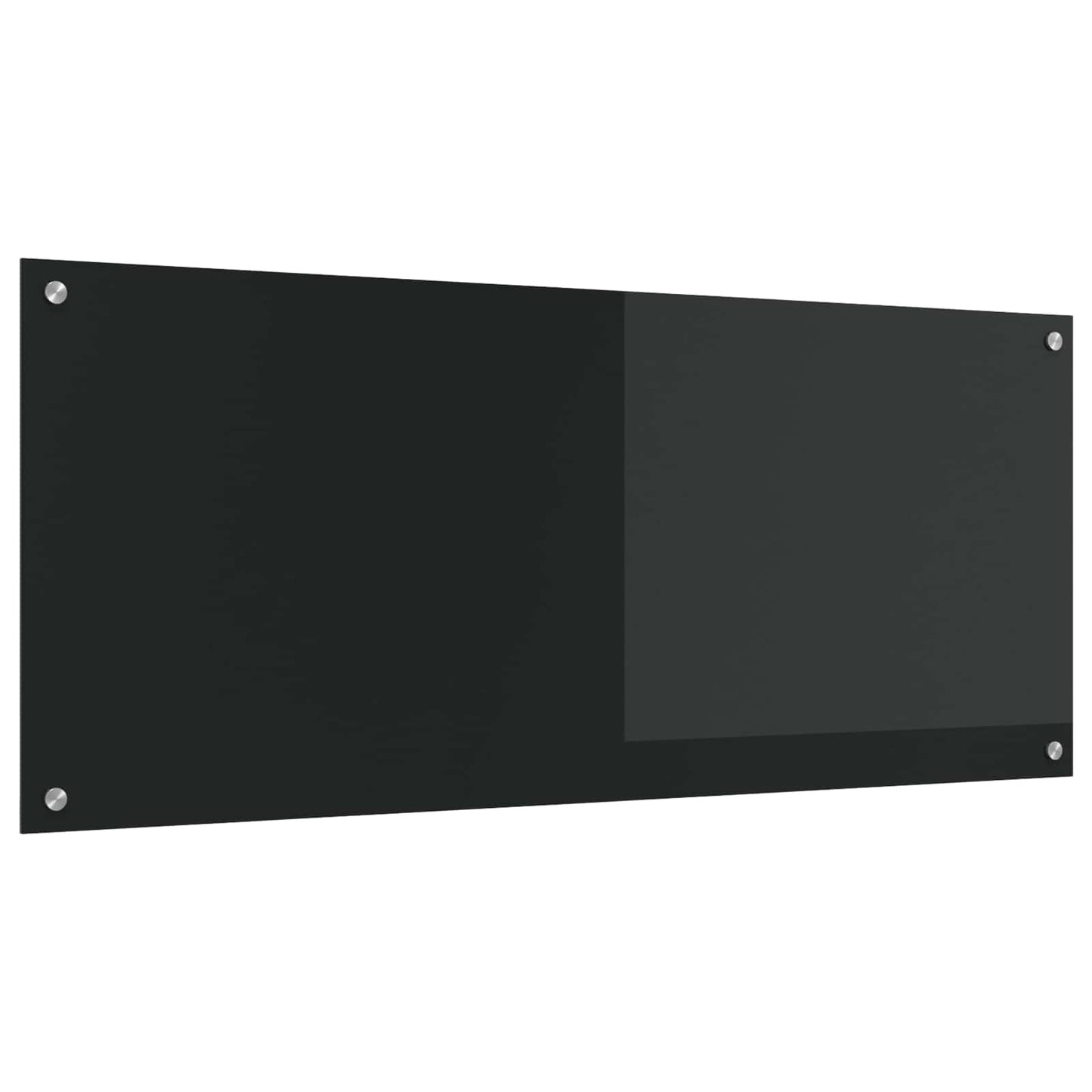 vidaXL Kitchen Backsplash Black 120 x 50 cm Tempered Glass 1
