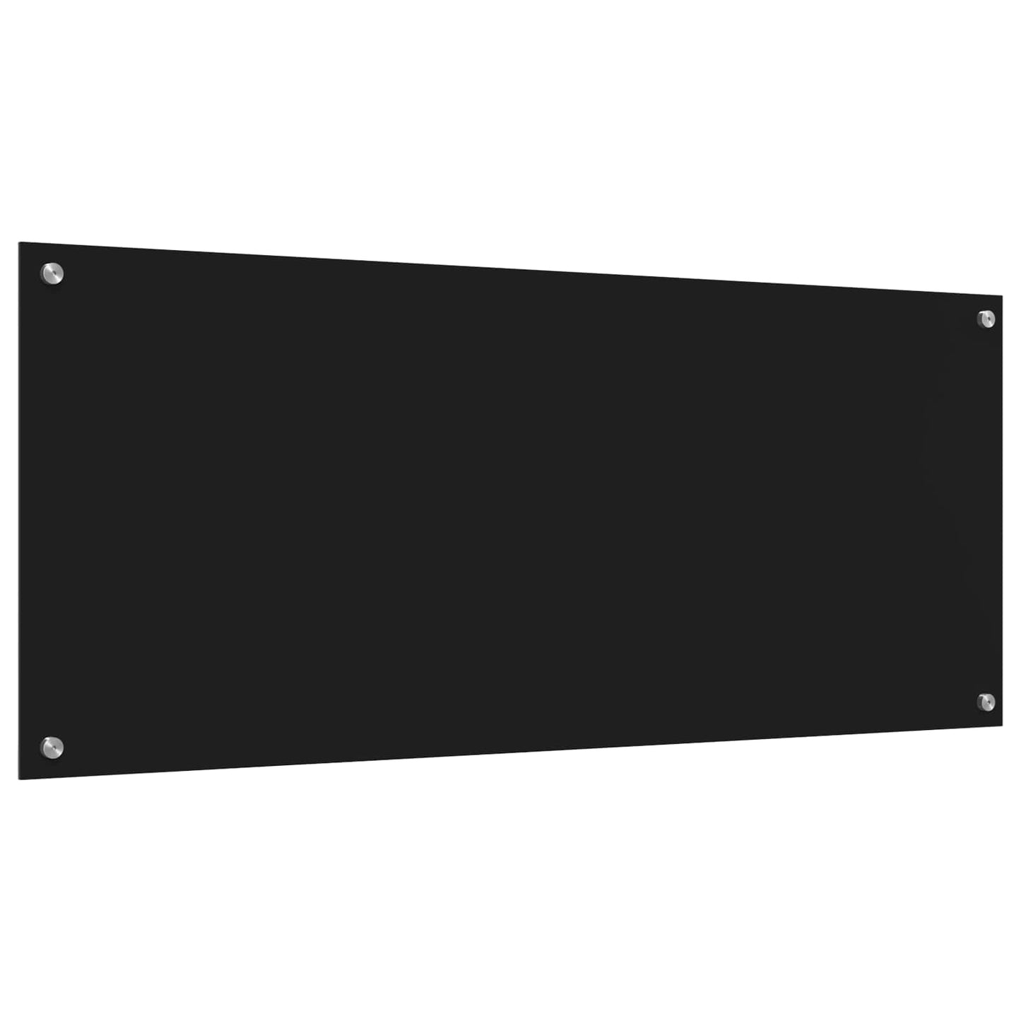 vidaXL Kitchen Backsplash Black 120 x 50 cm Tempered Glass 4