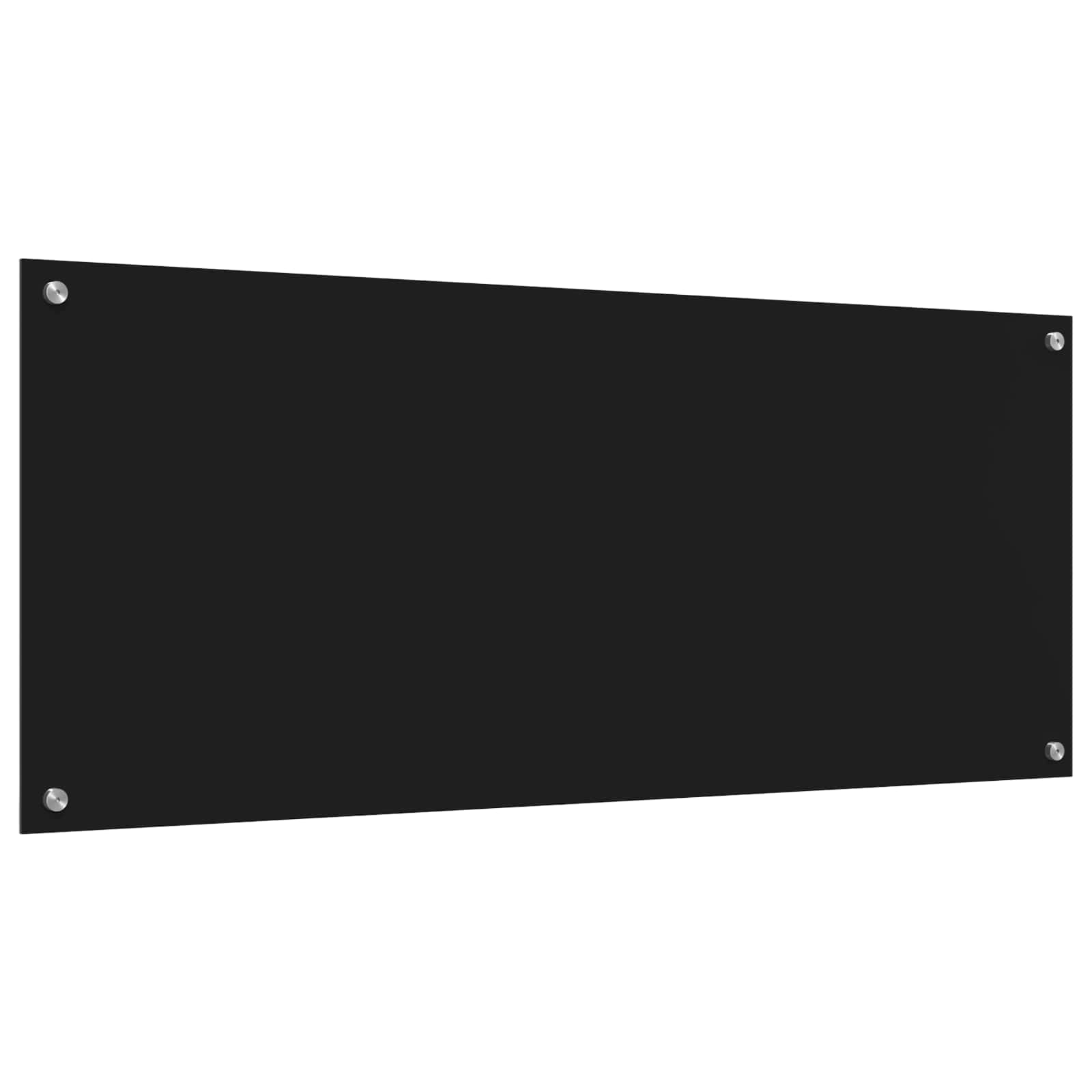vidaXL Kitchen Backsplash Black 120 x 50 cm Tempered Glass 4
