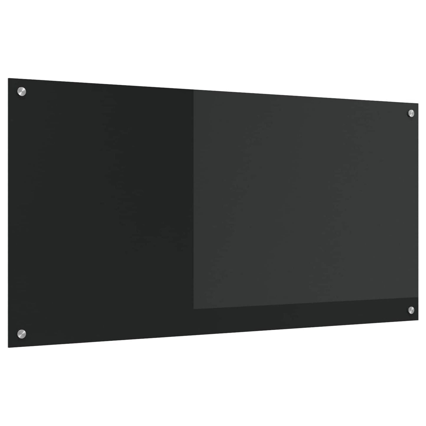 vidaXL Kitchen Backsplash Black 120 x 60 cm Tempered Glass 1