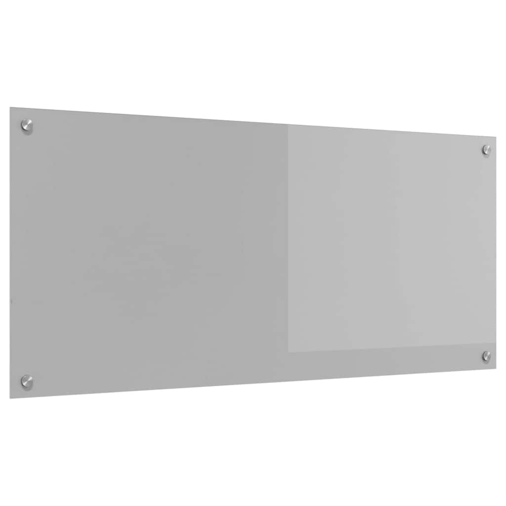 vidaXL Kitchen Backsplash Light Grey 110 x 50 cm Tempered Glass 2