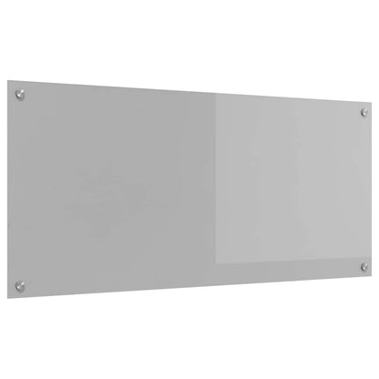 vidaXL Kitchen Backsplash Light Grey 110 x 50 cm Tempered Glass 2