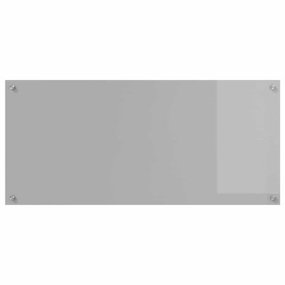 vidaXL Kitchen Backsplash Light Grey 110 x 50 cm Tempered Glass 4