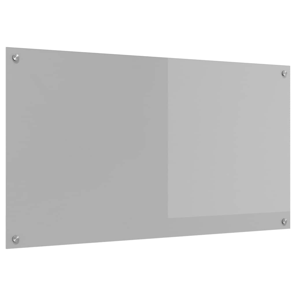 vidaXL Kitchen Backsplash Light Grey 110 x 60 cm Tempered Glass 2