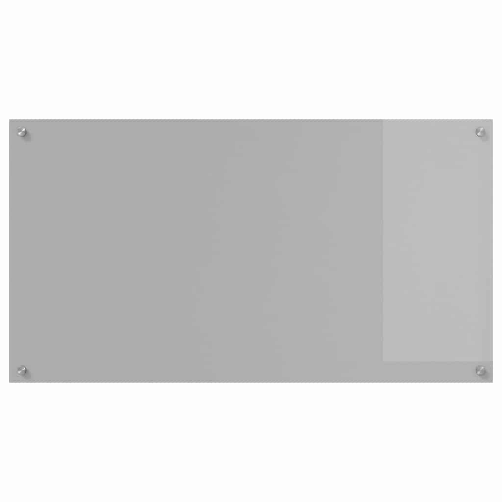 vidaXL Kitchen Backsplash Light Grey 110 x 60 cm Tempered Glass 4