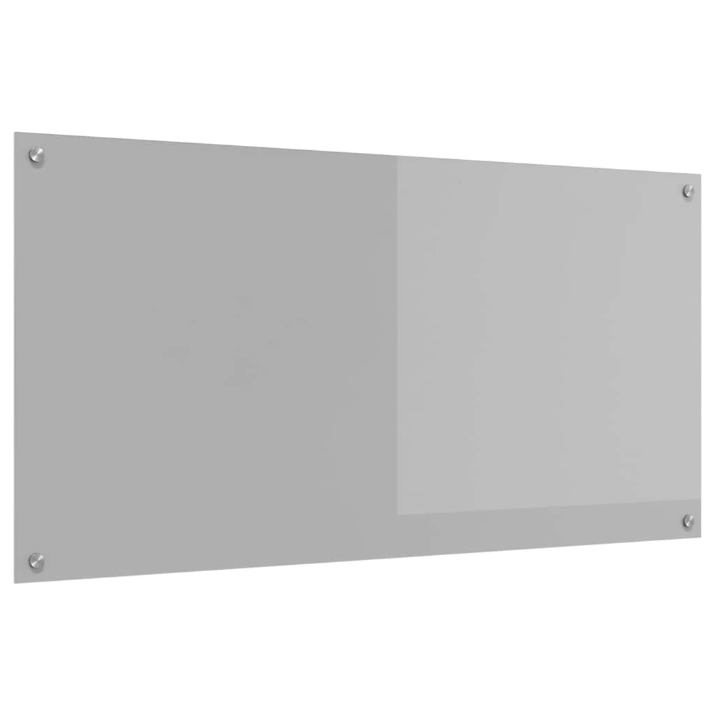 vidaXL Kitchen Backsplash Light Grey 120 x 60 cm Tempered Glass 2