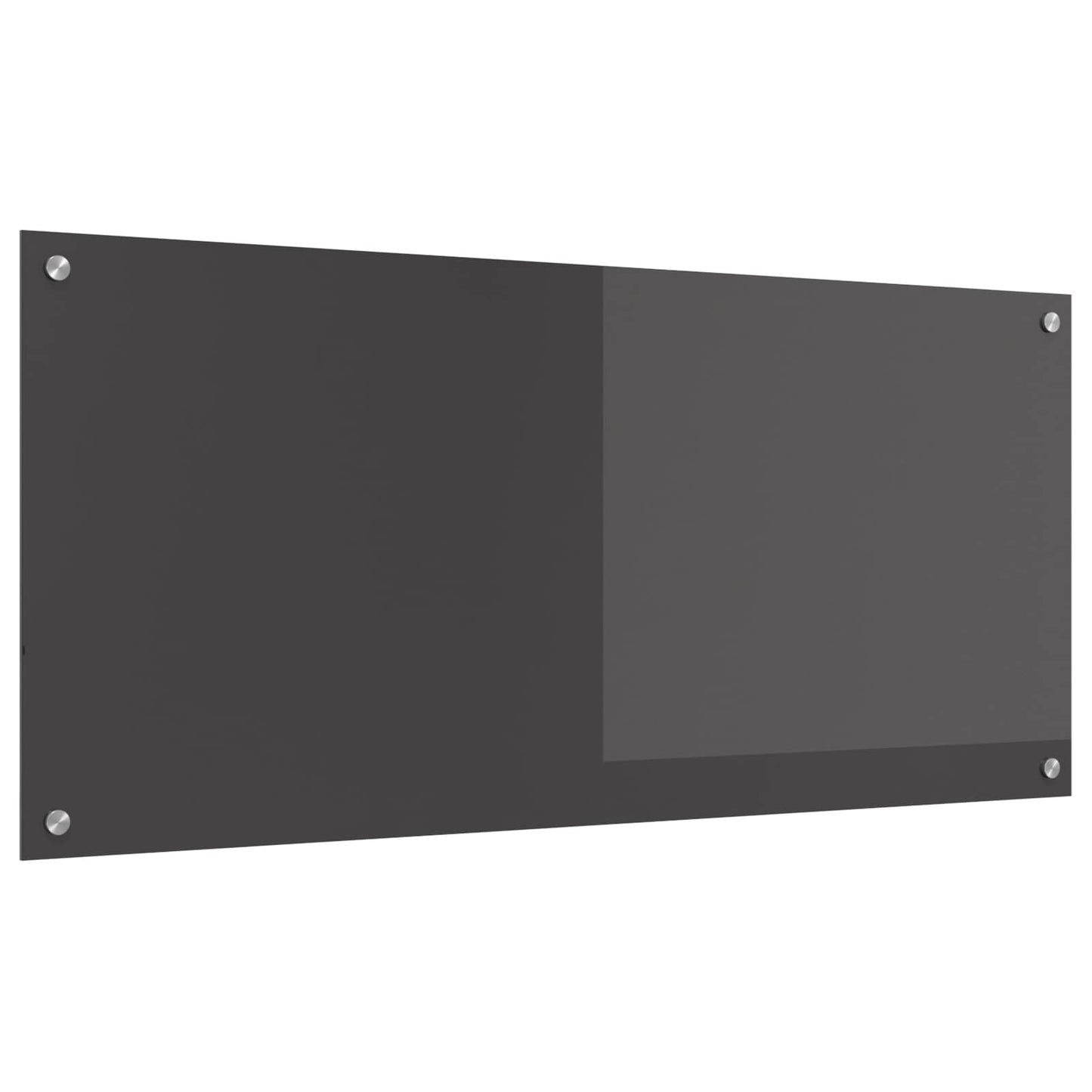 vidaXL Kitchen Backsplash Dark Grey 110 x 50 cm Tempered Glass 1