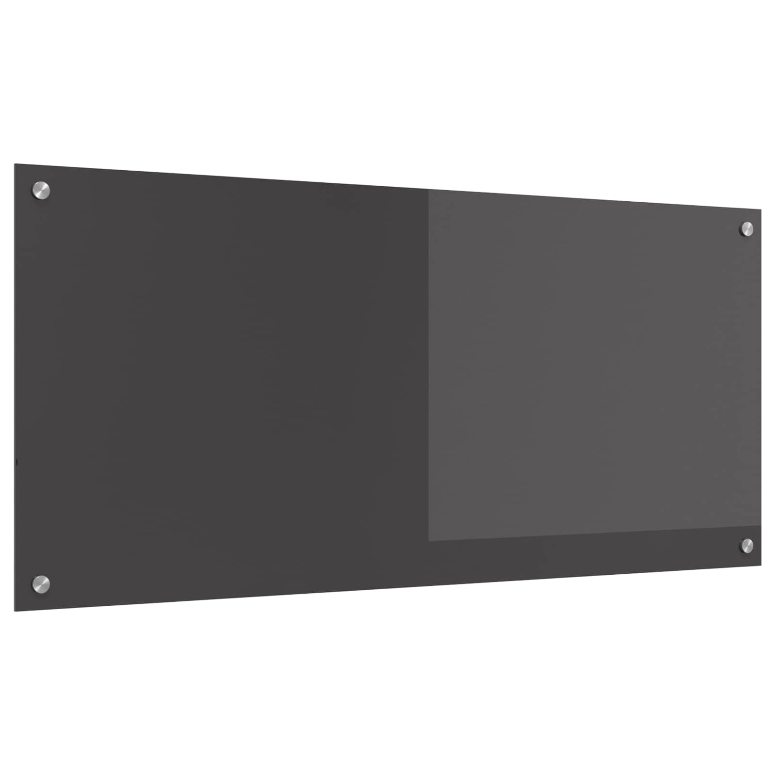 vidaXL Kitchen Backsplash Dark Grey 110 x 50 cm Tempered Glass 1