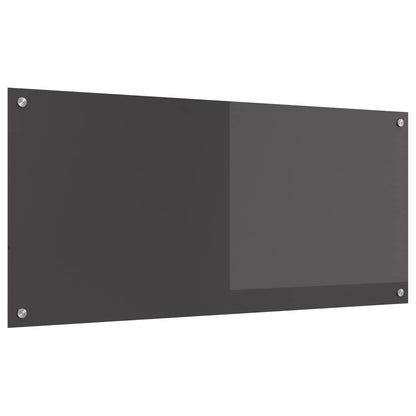 vidaXL Kitchen Backsplash Dark Grey 110 x 50 cm Tempered Glass 1