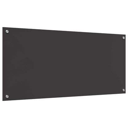 vidaXL Kitchen Backsplash Dark Grey 110 x 50 cm Tempered Glass 4