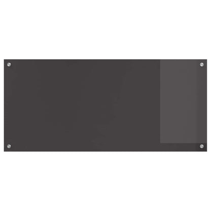 vidaXL Kitchen Backsplash Dark Grey 110 x 50 cm Tempered Glass 2