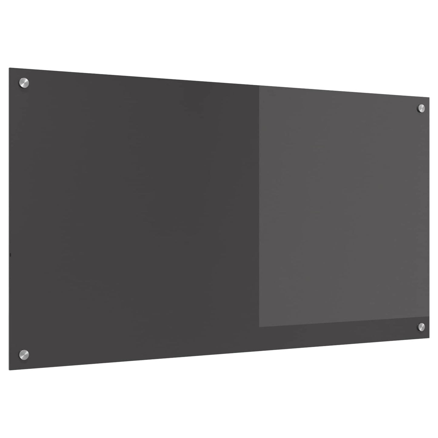 vidaXL Kitchen Backsplash Dark Grey 110 x 60 cm Tempered Glass 1