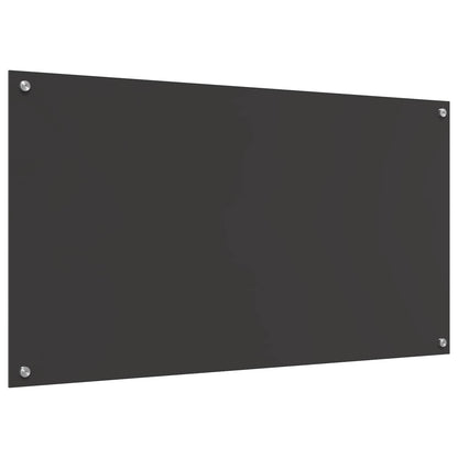 vidaXL Kitchen Backsplash Dark Grey 110 x 60 cm Tempered Glass 4