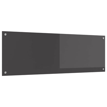vidaXL Kitchen Backsplash Dark Grey 120 x 40 cm Tempered Glass 1