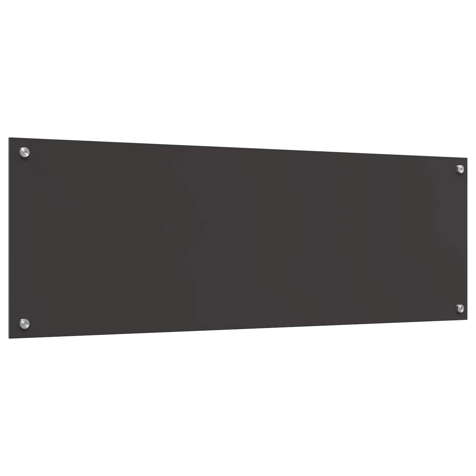 vidaXL Kitchen Backsplash Dark Grey 120 x 40 cm Tempered Glass 4