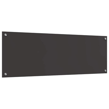 vidaXL Kitchen Backsplash Dark Grey 120 x 40 cm Tempered Glass 4