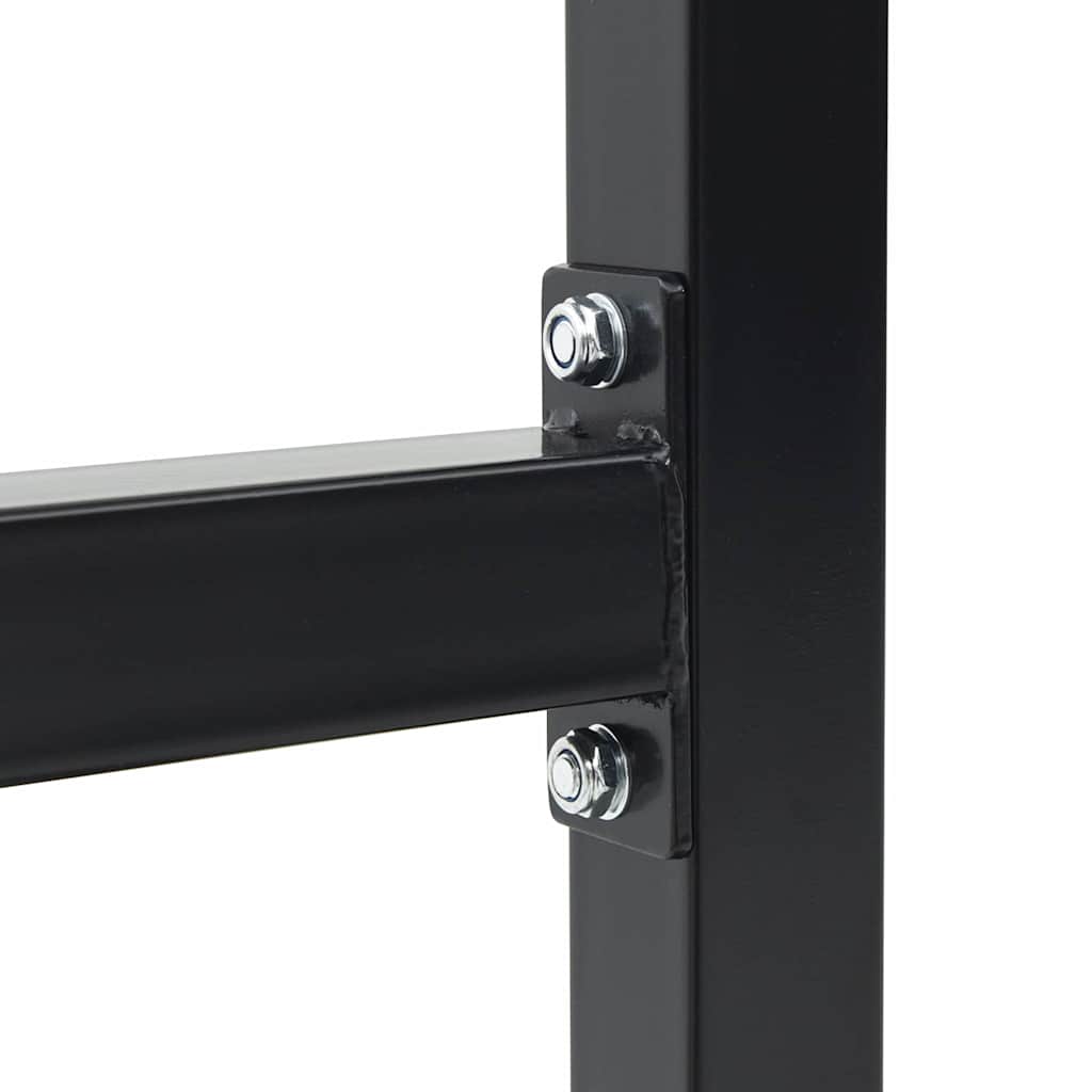 vidaXL Dip Station Black 103.5 x 66.5 x 121.5 cm Powder-Coated Steel 6