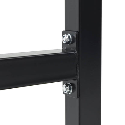 vidaXL Dip Station Black 103.5 x 66.5 x 121.5 cm Powder-Coated Steel 6