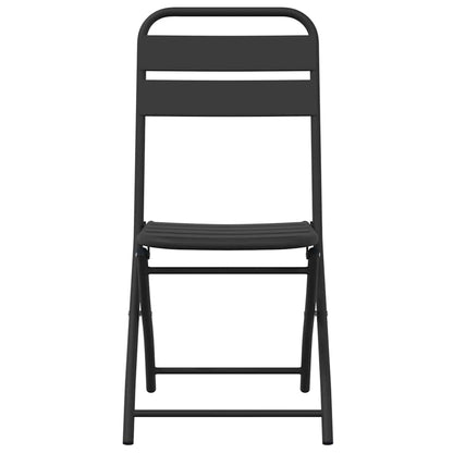 Garden Folding Chair 2 pcs Anthracite Powder-Coated Steel