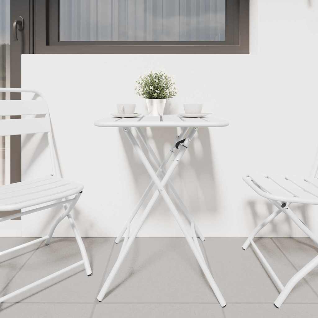 Bistro Table 55 x 55 x 72.5 cm Powder-coated Steel White