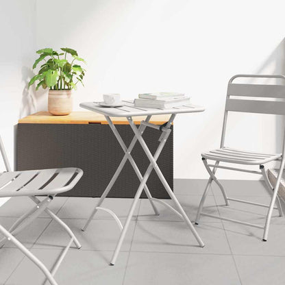 vidaXL Bistro Table Beige 55 x 55 x 72.5 cm Powder-coated Steel 1