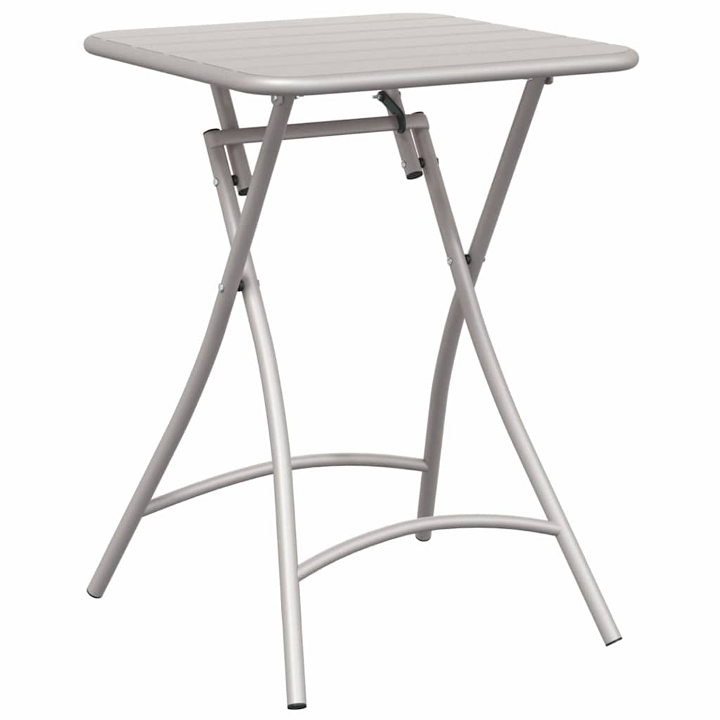 vidaXL Bistro Table Beige 55 x 55 x 72.5 cm Powder-coated Steel 2