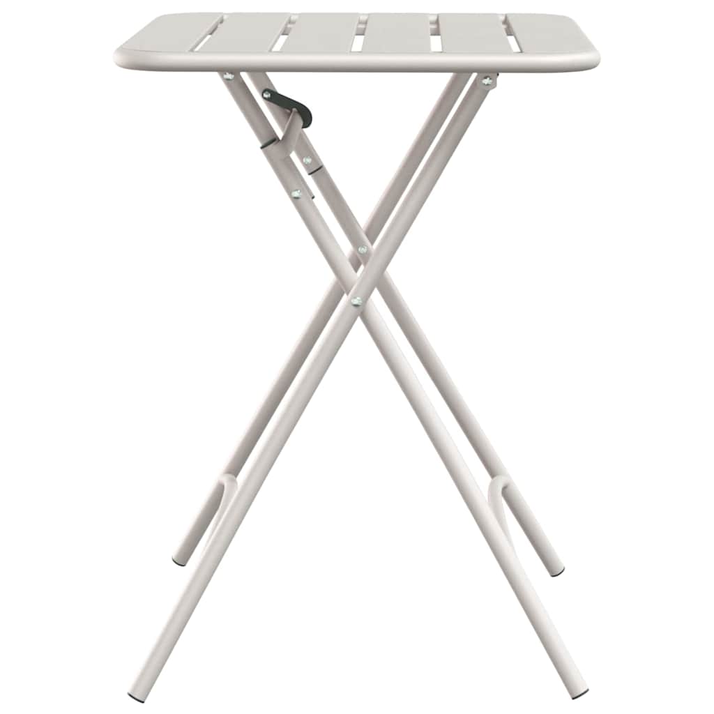 vidaXL Bistro Table Beige 55 x 55 x 72.5 cm Powder-coated Steel 5