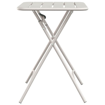 vidaXL Bistro Table Beige 55 x 55 x 72.5 cm Powder-coated Steel 5