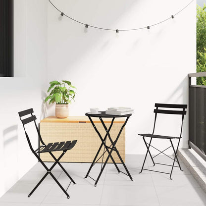 vidaXL Folding Bistro Set 3 pcs Anthracite Steel 1