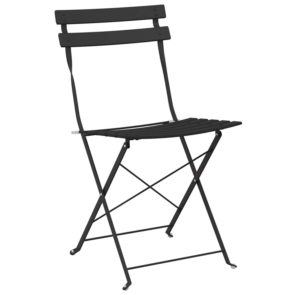 vidaXL Folding Bistro Set 3 pcs Anthracite Steel 5