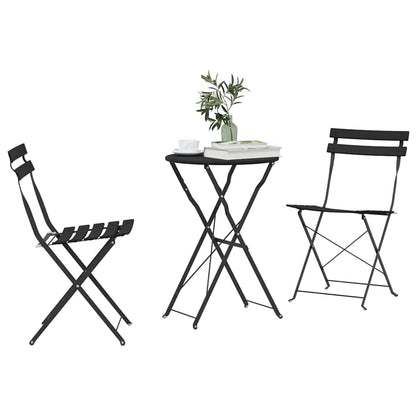 vidaXL Folding Bistro Set 3 pcs Anthracite Steel 3