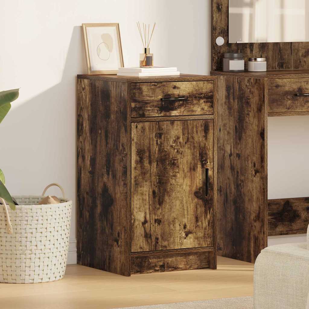 vidaXL Sideboard Smoked Oak 40 x 40.5 x 75 cm Engineered Wood 1