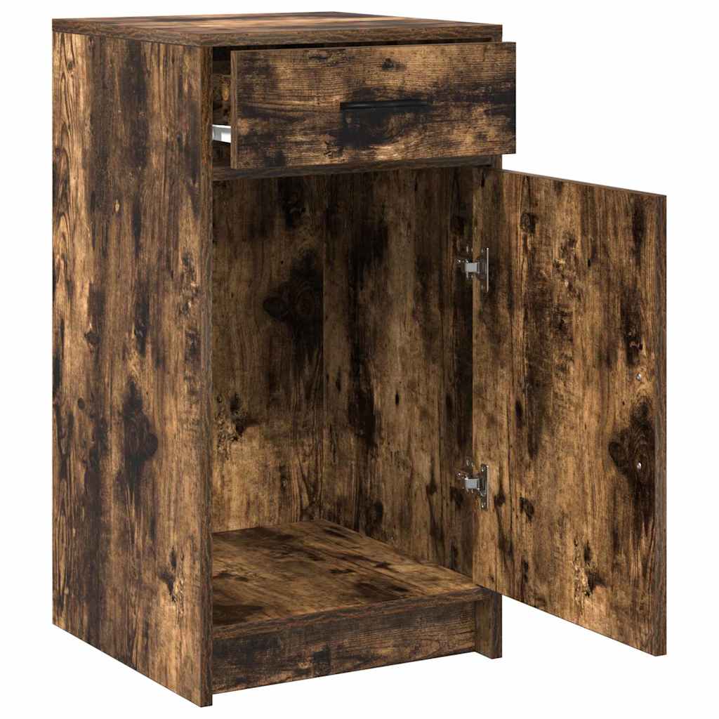 vidaXL Sideboard Smoked Oak 40 x 40.5 x 75 cm Engineered Wood 5