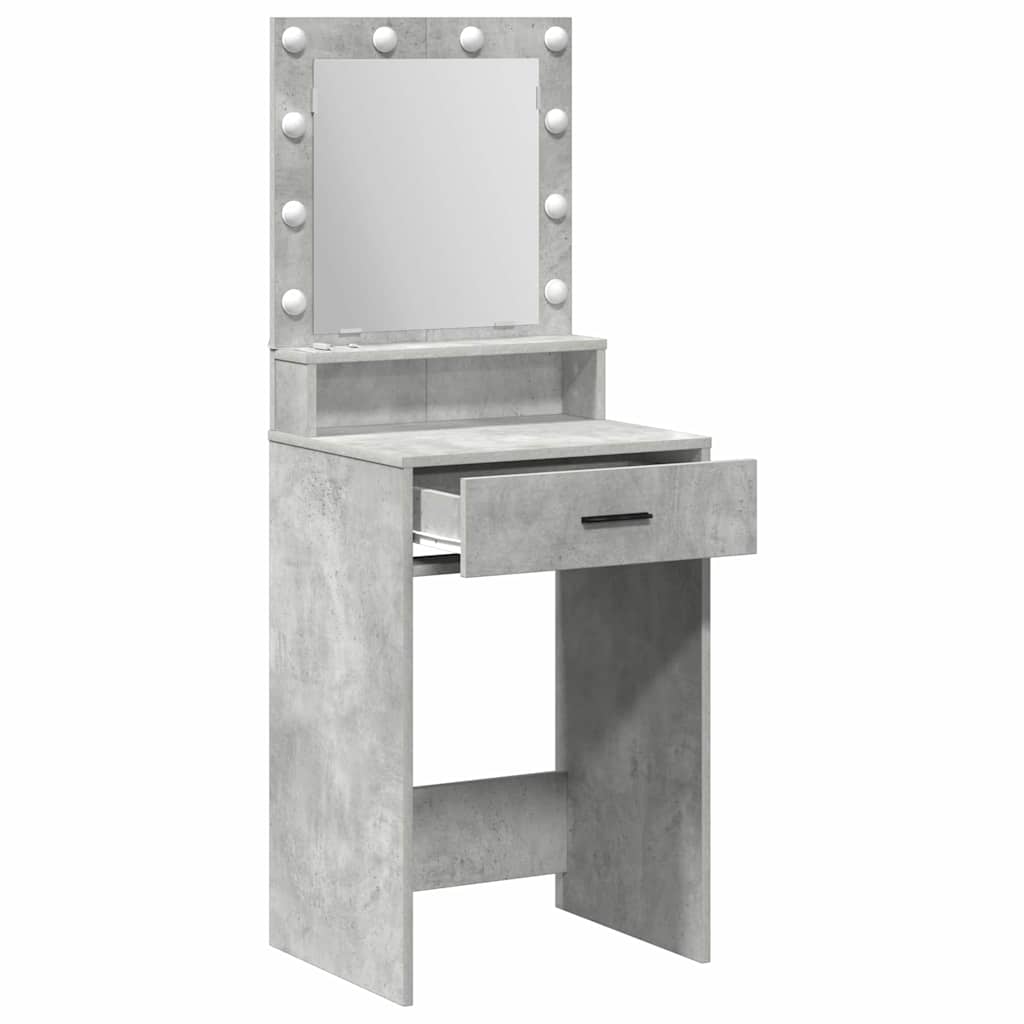 vidaXL Dressing Table Concrete Grey 50 x 41 x 135 cm Engineered Wood 4