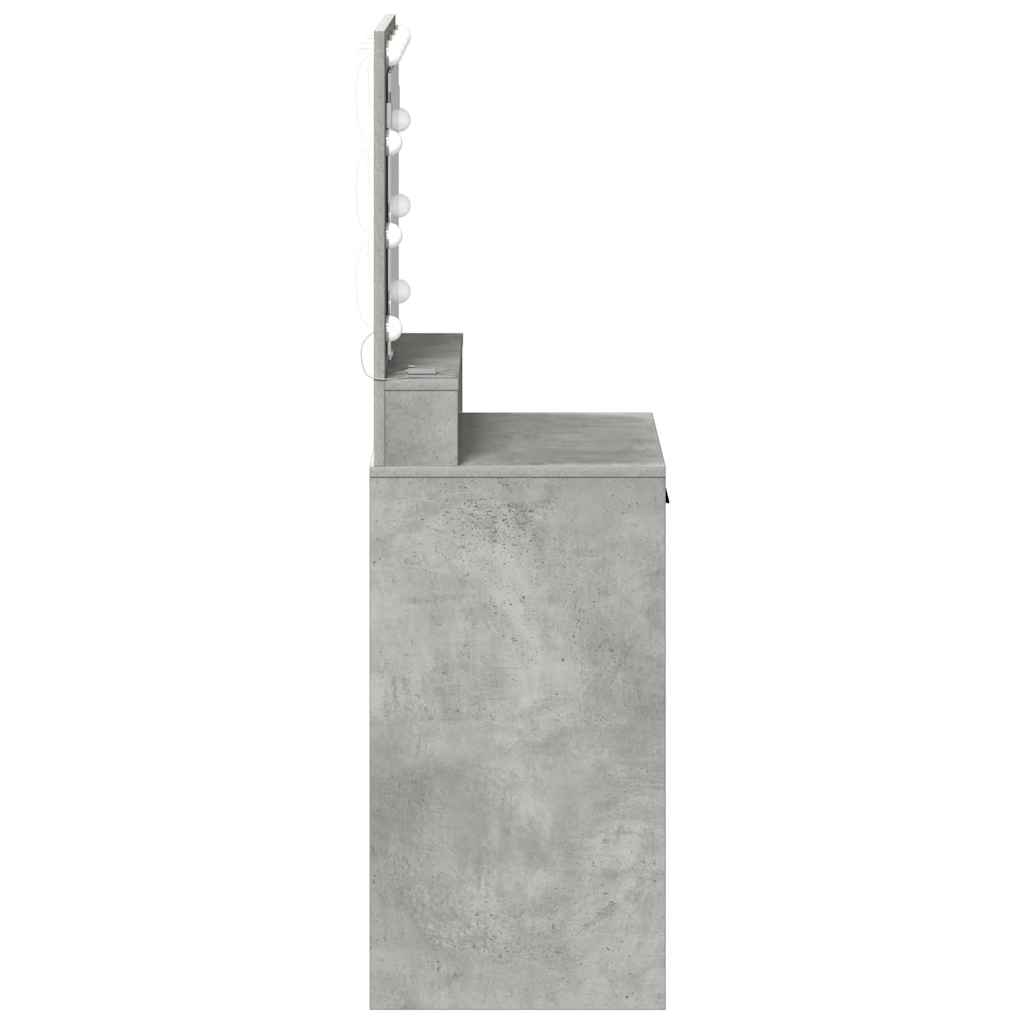 vidaXL Dressing Table Concrete Grey 50 x 41 x 135 cm Engineered Wood 6