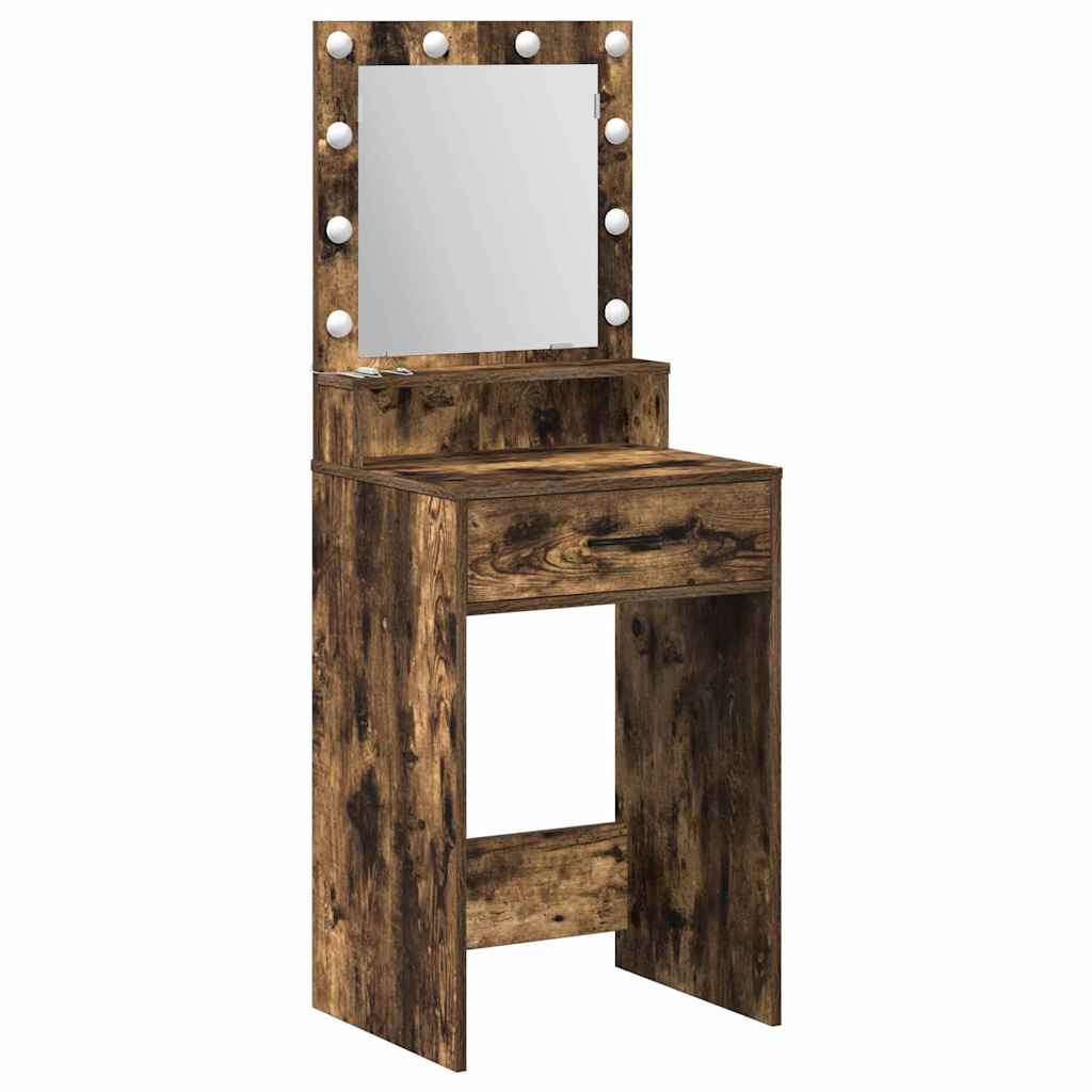 vidaXL Dressing Table Smoked Oak 50 x 41 x 135 cm Engineered Wood 2