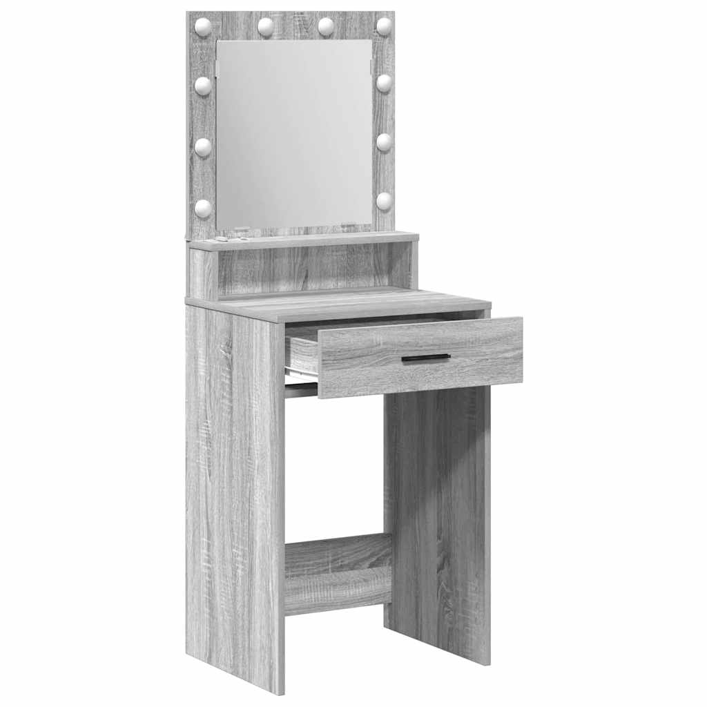 vidaXL Dressing Table Grey Sonoma 50 x 41 x 135 cm Engineered Wood 4