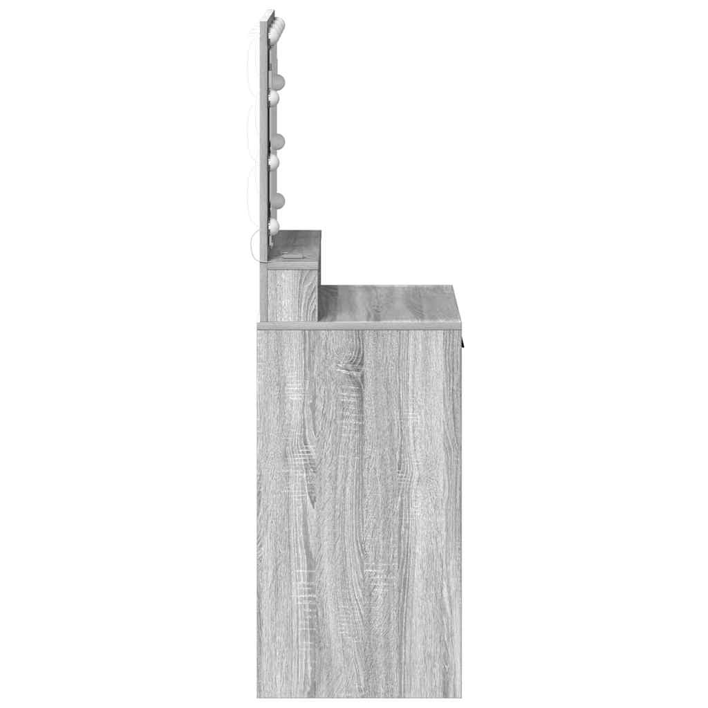 vidaXL Dressing Table Grey Sonoma 50 x 41 x 135 cm Engineered Wood 6