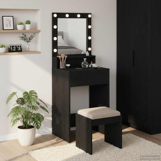 Dressing Table Engineered Wood 50 x 41 x 135 cm Black oak