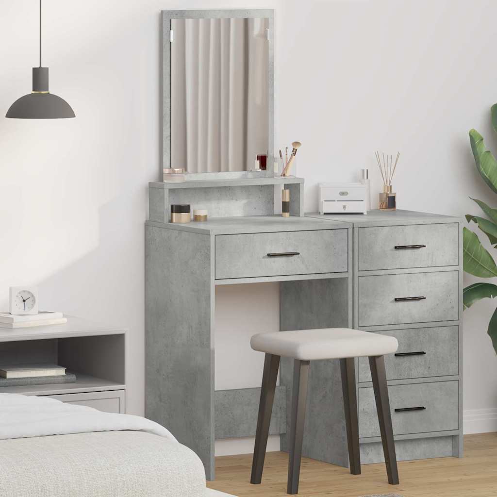 vidaXL Dressing Table Concrete Grey 50 x 41 x 140 cm Engineered Wood 1