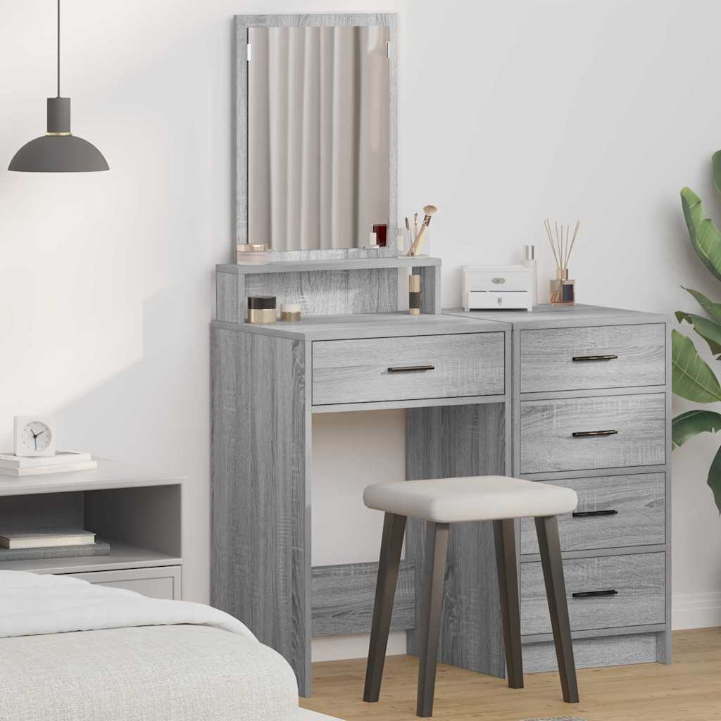vidaXL Dressing Table Grey Sonoma 50 x 41 x 140 cm Engineered Wood 1