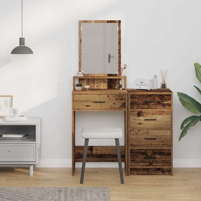 vidaXL Dressing Table Old Wood 50 x 41 x 140 cm Engineered Wood 4