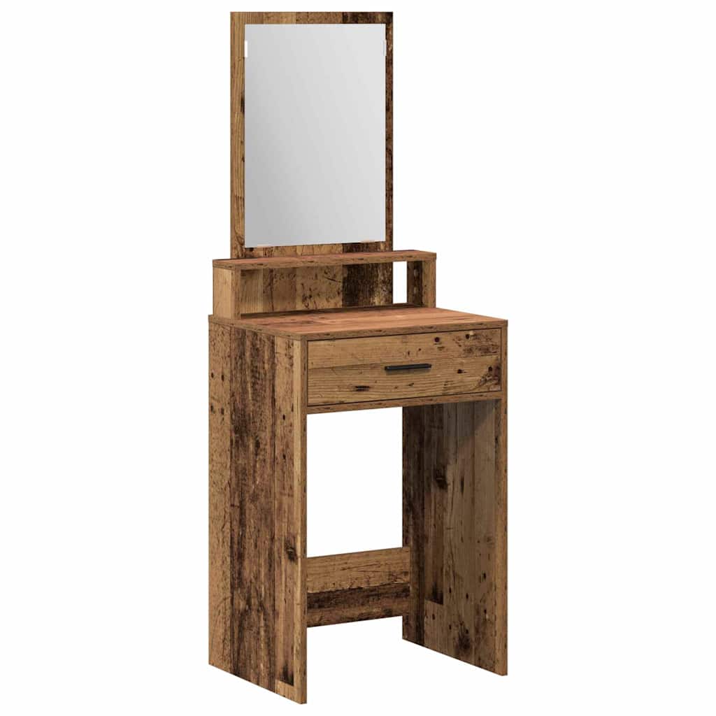 vidaXL Dressing Table Old Wood 50 x 41 x 140 cm Engineered Wood 2