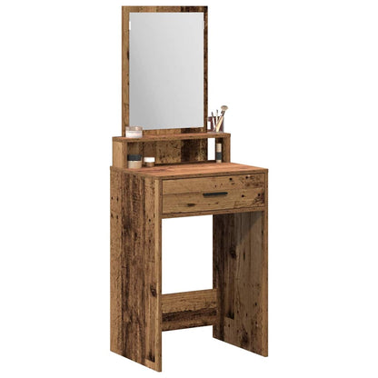 vidaXL Dressing Table Old Wood 50 x 41 x 140 cm Engineered Wood 3