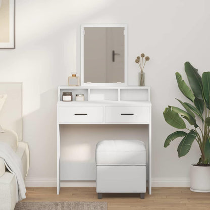 vidaXL Dressing Table White 79 x 41 x 140 cm Engineered Wood 1