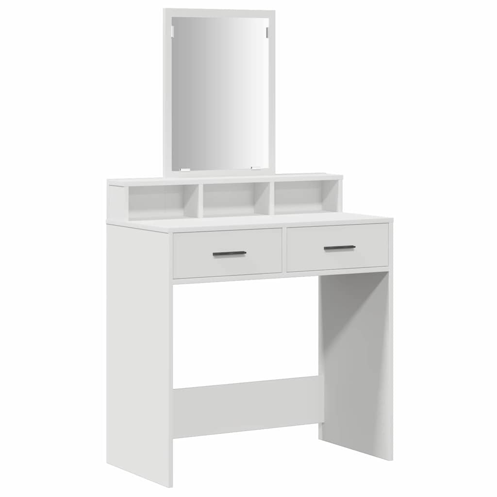vidaXL Dressing Table White 79 x 41 x 140 cm Engineered Wood 2