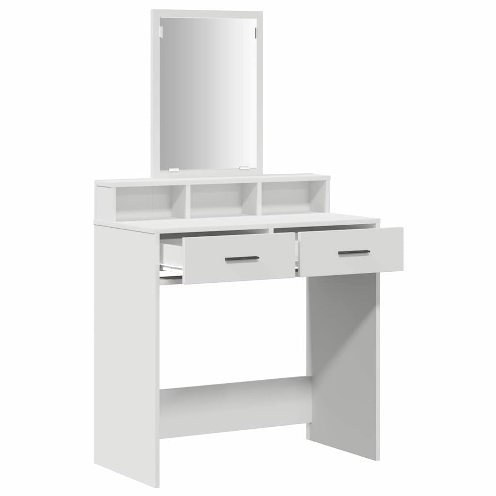 vidaXL Dressing Table White 79 x 41 x 140 cm Engineered Wood 5
