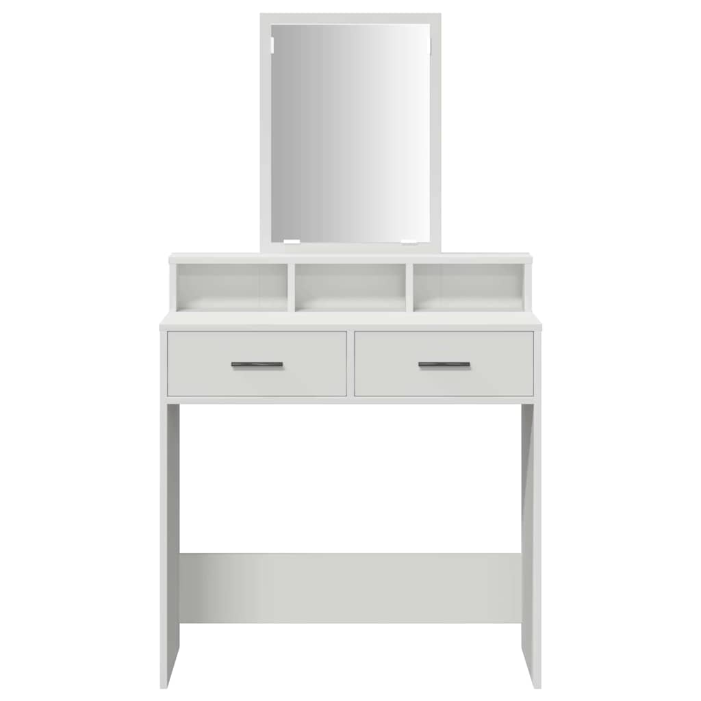 vidaXL Dressing Table White 79 x 41 x 140 cm Engineered Wood 6